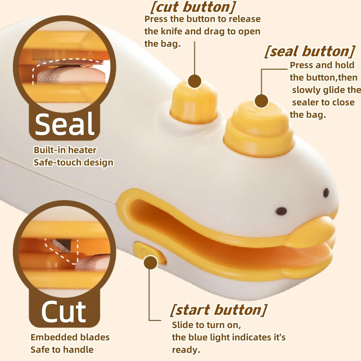 Portable Food Bag Sealer & Cutter